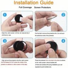 3 piezas de protector de pantalla de borde curvo de material PMMA para Garmin Venu 3/Venu 3S, transparente de alta definición, resistente a arañazos, a prueba de golpes, sensible al tacto, superficie lisa, ajuste perfecto, adecuado para Halloween y Navidad - 3 piezas, transparente - Ver 8