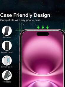 3pcs 9H Hardness Tempered Glass Screen Protector, Compatible With IPhone13/11/12/13/14 Pro Max/15 Pro Max/16/16 Pro/16 Plus/16 Pro Max/16e/17/17 Air/17 Pro/17 Pro Max, High Definition, Transparent, Anti-Scratch, Anti-Drop, Waterproof, Anti-Fingerprint