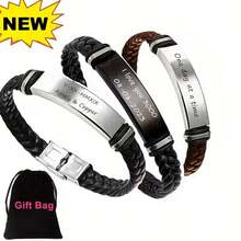 Bộ 2 vòng tay đôi hình trái tim từ tính tối giản, vòng tay đôi phù hợp, quà Giáng sinh, dành cho các cặp đôi/bạn trai/bạn bè/cha, quà Giáng sinh cá nhân hóa. - màu đen - Xem 3