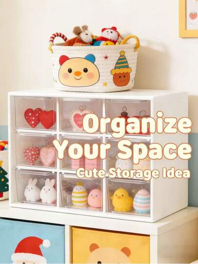 White Storage Box. Essential Organizer For Kids' Rooms. Multi-Compartment Storage Box. Toy And Stationery Sorting. Desk Storage For Children. PP Material. Baby's Independent Storage. Designed For Kids. Rounded Corner Safety Design. Divided Storage Box.