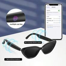 CKGO Smart Glasses, HD Noise Cancelling Bluetooth Calling, Music Playback, Lightweight Long-Lasting Smart Wearable Device, Fashionable Outdoor Glasses - Multicolor - View 9