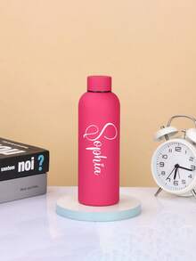 1pc Customized Double-Layer Stainless Steel Coffee Cup/Soda Bottle, Sports Insulated Water Bottle, 500ml/17oz Personalized Name Cup, Multiple Colors Available, Suitable As Back To School, Holiday And Birthday Gift For Boys And Girls
