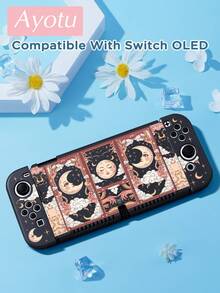 Ayotu 1pc Tarot Theme Compatible With Switch2/Switch NS/Switch OLED/Switch LITE Gaming Console Protective Case, New Generation, Stars & Sun & Moon Pattern, TPU Soft Shell, Universal Gamepad Protective Cover, Switch Controller Protective Case, Switch Gaming Accessories, Anti-Drop, Anti-Slip, Scratch-Resistant, Stylish
