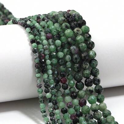 Naturliga eleganta smaragdpärlor av äkta sten, fasetterade gröna glimmerpärlor, lösa distanspärlor för smycken, DIY-tillverkning, armbandstillbehör 2, 3, 4 mm