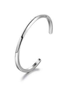 1pc Fashionable Unique Mobius Ring Titanium Steel Bracelet, Unisex Couple Bangle, Suitable For Daily Wear And Boyfriend's Birthday Gift - Möbius - View 5