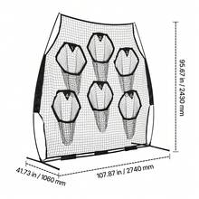 8 X 8 Ft Football Trainer Throwing Net, Training Throwing Target Practice Net With 6 Target Pockets, Knotless Net Includes Straps And Portable Carry Case, Improve QB Throwing Accuracy, Black - 8*8 Ft 6-hole Black - View 10