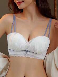 Women's Wireless Padded Bra, Lift And Enhance Small Bust, Minimizer Bra For Petite Figures - White - View 1