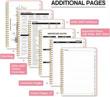 2026 Planner 8.5" X 11", Weekly And Monthly Calendar Planner Book, January 2026 - December 2026, Hardcover Spiral Planner With Monthly Tabs, Notes Pages, Perfect For Women &Amp; Men, A4 - Pink - ColorB - 查看 4