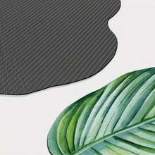 1pc Leaf-Shaped Bath Mat, Made Of Polyester, Super Absorbent, Anti-Slip And Easy To Clean, Suitable For Bathtub, Bathroom, Toilet And Laundry Room. Premium Anti-Slip Diatomite Mat | Non-Slip Rubber Backing | Perfect For Bathroom, Kitchen And Shower Area. - Green - View 5