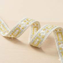 1/5 Yard Lace, 3.5cm Wide, Golden Thread Embroidered Trim, Ideal For DIY Home Decor, Clothing, Bags, Skirt Hem Decoration, Handcraft And Sewing, Also Suitable For Embroidery Bag Decoration, Beginner Friendly For Making Handbag Straps, DIY Clothing And Festival Decorations - Multicolor - View 13