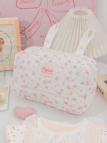 1个花卉绗缝婴儿车挂包，大容量妈妈包，便携式尿布包，行李挂包，床头挂包，化妆包，户外单肩包，奶瓶婴儿车配件，婴儿车挂包，多功能尿布盒带湿巾收纳功能，旅行必备，邮轮必备，宿舍必备，送给女性的礼物，生日礼物，母亲节礼物，伴娘礼物，圣诞礼物，新年礼物，情人节礼物 - 彩色 - 查看 15