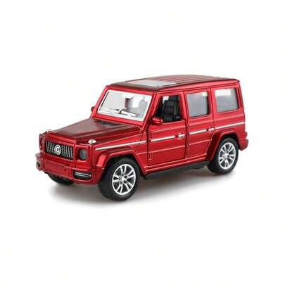 1pc (Bagged) 1/36 Single-Color Boy's Toy Car, Some Zinc Alloy Off-Road Toy Vehicles, Off-Road Alloy Car Toy, Imitation Alloy Die-Cast Toy Car, Imitation Off-Road G Style Car, Pull-Back Function, Can Open The Side Doors, Children's Toy, Suitable For Boys Aged 3 And Up, Individually Bubble-Packed Alloy Toy Car, Holiday Gift, Toy Collection, Birthday Gift, Exquisite Toy Car.G-Class Red