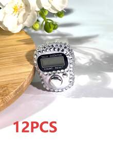 手指佩戴式水钻数字计数器，方便的钻孔设计手压计数器，适用于编织、祈祷（Tasbih）、锻炼、游戏计数和其他计数目的 - 彩色 - 查看 33