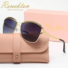 RENEKTON 时尚女士太阳镜，偏光渐变双梁镂空金属猫眼太阳镜，采用TAC材质，轻便耐用，适合驾驶、户外活动、派对、优雅场合、摄影、旅行、休闲等，是送给男士和女士的理想礼物（生日、情人节、夏季、婚礼、斋月），日常及特殊场合皆宜，时尚镜框，佩戴舒适，简约百搭，男女皆宜的礼物之选，高端品牌节日礼品精品太阳镜，夏季套装，礼盒套装，教师节，世界杯 - 彩色 - 查看 13