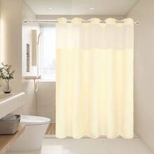 TendenciaCortina De Baño Impermeable Lavable Para Tela 200*200cm Cortina De Baño BeigeCalidad premium - Cortina de baño Negro - Ver 5