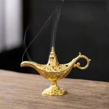Đèn thần cổ điển, phụ kiện trang phục, quà tặng, đạo cụ trang trí kiểu Ả Rập cổ điển (vàng), đèn thần sang trọng mạ vàng, đèn thần trang trí tiệc cung đình, quà tặng đèn thần thủ công, quà sinh nhật, quà tốt nghiệp. - Vàng - Xem 11