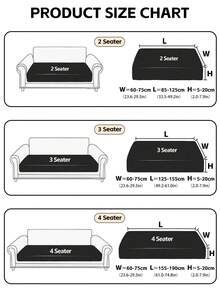 1pc Chenille Sofa Cover, Anti-Scratch, Anti-Slip, Elastic, Suitable For 1-4 Seater Sofa - Navy Blue - View 3