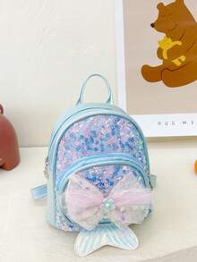 New Fashion Mermaid Sequin Mini Backpack, Princess Street Casual Daypack, Cute Girls Personalized Fish Tail Bag, Lovely Small Backpack, Holiday Gift - A - View 9