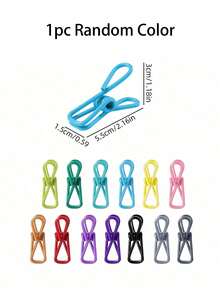 Clothesline Clips That Can Firmly Secure Towels, Clothes, And Blankets On A Clothesline Or Rack To Dry. Stainless Steel Sealing Clips, Food Sealing Bag Clips, Snack Sealing Bag Clips, Portable Random Color Sealing Clips, Suitable For Clothes Clips And Food Bag Sealing Storage, Suitable For Back-To-School Travel Essentials, Home Decor And Apartment Accessories. - Multicolor - View 13