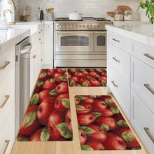 1pc Apple Pattern Theme Kitchen Foot Mat, Soft Kitchen Foot Mat, Kitchen Foot Mat, Holiday Party, Home Decoration, Suitable For Kitchen, Floor, Laundry Room, Office - View 6