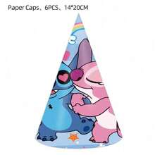5/12pcs Stitch Cartoon Birthday Hats, Stitch Party Supplies, Suitable For Graduation Season, Wedding Season, Party Supplies And Stitch Themed Parties - Random Color - View 4