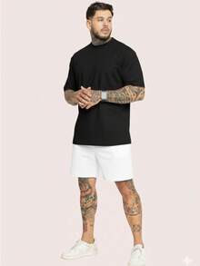 Kit Set: T-Shirt, Shorts, Cotton Fleece, Stylish, Gringa, Blogger, Carnival, Classes - Sh Off + Black Cam - View 1