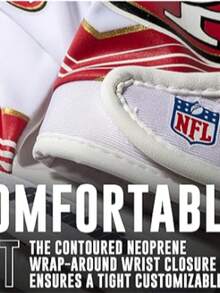 F ran klin S ports Youth N F L Football Receiver Gloves - Kids Football Gloves Pair - N F L Team Logos and Silicone Palm - All Youth Sizes - Great Game Gear + Football Costume Accessory - Multicolor - Ver 2