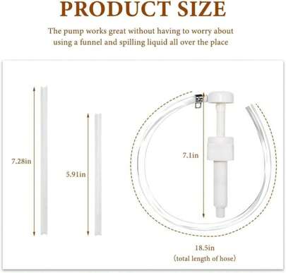 KVAEY 4 CC Fluid Pump For Quart Bottles, Automotive Quart Bottle Hand Pump With Flexible Tube, Fluid Pump Transfer Gear Oil Transmission And Differential Fluid, Car Accessories (8 CC)