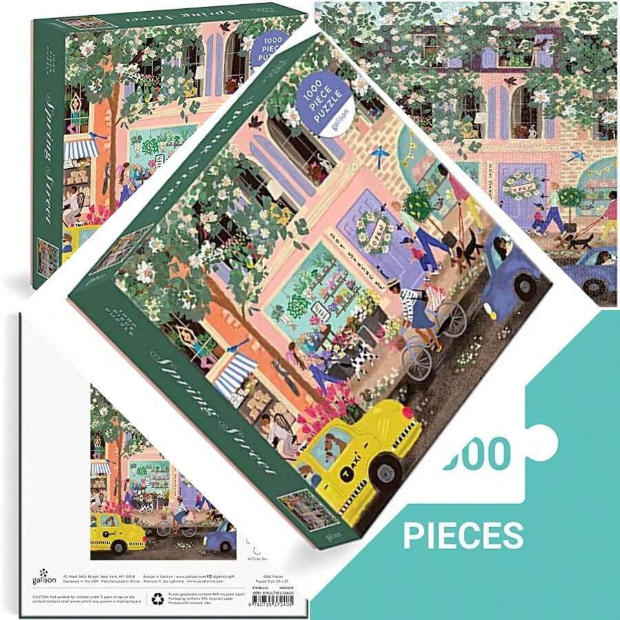 1000 Piece Square Box Jigsaw Puzzle for Adults with Beautiful Jewelry Illustrations, Ideal for Relaxing at Home - como en la foto - Ver 1