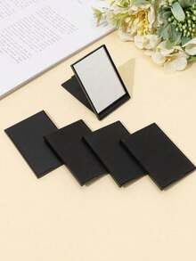 10/50/100片装折叠迷你镜，便携式化妆镜，口袋镜，旅行必备，学生宿舍梳妆镜 - 黑色 - 查看 5