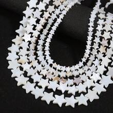 1pc Natural Freshwater Shell 6-15mm Irregular Star Shaped Beaded Necklace Pendant, DIY Jewelry Making Supplies - Seashell Five-pointed Star Bead - View 6