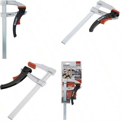 BESSEY KliKlamp Series - Abrazadera de palanca de accin de carraca - 4 pulgadas - KLI3.008 - Abrazaderas de accin rpida, resistentes para carpintera, carpintera y gabinetes, grado profesional para bricolaje y mejoras del hogar