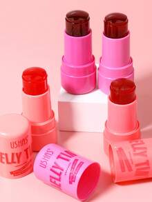 USHAS 啫喱腮红，4 色可选，可爱自然粉，持久防水，保湿，自然妆效，三合一腮红棒，可用于唇部、眼部、脸颊，适合所有肤质 - #03 - 查看 6