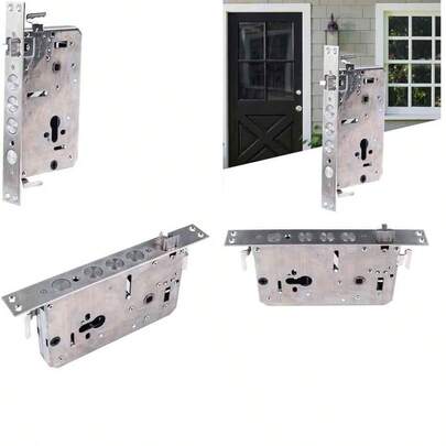 Cuerpo de Cerradura de Insercin, Cilindro de Cerradura de Puerta de Acero Inoxidable 304, Cerradura de Embutir de Puerta Mecnica y con Huellas Dactilares Multifuncional para