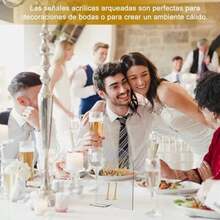 30 juegos de Letrero de mesa de acrlico transparente con soporte,Nmeros de mesa acrlico de arco,Soporte Acrlico Para Letreros,Tarjetas de Lugar para mesa para bodas,reuniones,eventos, restaurantes - como se muestra en la figura - Ver 6