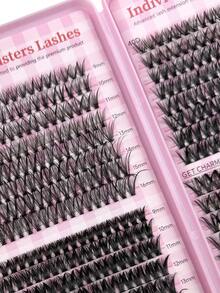 640片装单根假睫毛簇，大容量，30D+40D+50D D型卷翘，9-16mm，DIY假睫毛簇，自然妆效，浓密纤长，超柔软，超轻盈，可重复使用，单根分段式假睫毛，睫毛簇，单根假睫毛，假睫毛，假睫毛 - D - 查看 5