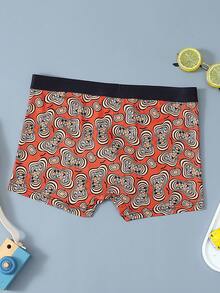 Disney 1件装迪士尼卡通印花男士内裤 - 柔软舒适，字母弹力腰带，休闲男士内裤 - 彩色 - 查看 5