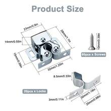 TendenciaCerraduras Toque Bead Old Fashioned Gabinete Puerta Lock PlateadoCalidad premium - 1 - Ver 3