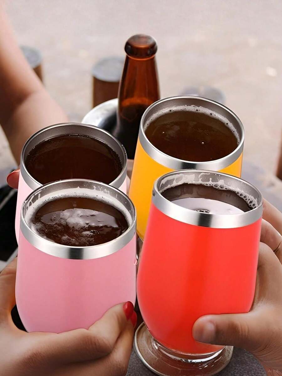 1 szt. dwuwarstwowy, izolowany próżniowo, próżniowo kubek na jajko w kształcie litery U ze stali nierdzewnej, z wielokolorowym malowaniem natryskowym, odpowiedni do domu, biura, podróży i sportu. W zestawie ze słomką ze stali nierdzewnej i szczotką do słomek, idealny na prezent biznesowy. Słomkę ze stali nierdzewnej i szczotkę do słomek można również kupić osobno.