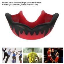 Sports Basketball Football Mouth Piece Silicone Athletic Mouth Protector for Hockey Boxing - Multicolor - Ver 3