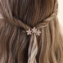 Kẹp tóc hình hoa ngọc trai giả, thanh lịch, duyên dáng, phụ kiện cài tóc, phụ kiện tóc cho nữ, kẹp càng cua, ghim cài tóc. - Vàng - Xem 4