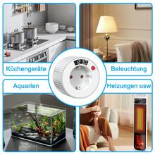 HITRENDS 24-Hour Smart Countdown Socket, Rotating Timer, One-Button Timer Switch, Flame Resistant Material +LED Display, High Power 3680W, Essential For Home Appliances, Kitchen Appliances, Lighting Fixtures, And Fish Tank Lighting - EU E Type Plug(220-240V) - View 9