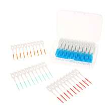 200 piezas/caja Cepillo interdental de silicona súper suave Cepillos de limpieza dental Limpiador de dientes Hilo dental Palillos de dientes Herramientas de cuidado oral