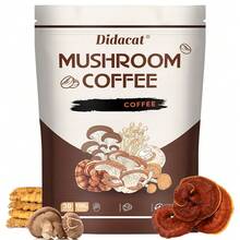 Didacat Mushroom Coffee Powder - 20000 Mg/Serving - Promotes Energy And Focus, Contains Reishi Mushroom - For Women's Health, Suitable For Menopause. - 1瓶 - 查看 5
