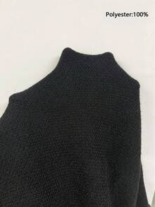 ANDREILEE Men's Slim Fit Streetwear Solid Color Long Sleeve Sweater, Casual Crew Neck Lightweight Pullover Knitted Top, Suitable For Spring, Autumn And Winter - Black - View 12