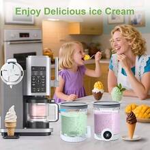 2 件装，适用于旋风冰淇淋机和软冰淇淋机，16 盎司 Creami Swirl 品脱装冰淇淋杯和盖子，兼容 NC700 NC701 系列，可用洗碗机清洗。