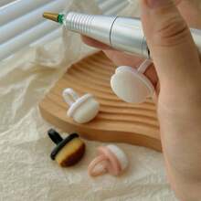 Ring Style Nail Art Pre-Treatment Back Edge Dust Brush Finger Ring Type Fine Soft Bristle Brush Nail Dust Sweeper Nail Art Tool 1 Piece - Cọ quét bụi màu hồng XY số 017 - Xem 7