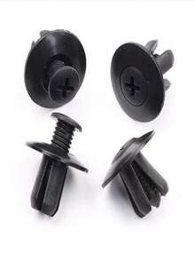 100 piezas de remaches de plástico negro de 8 mm - Sujetadores duraderos para parachoques y reparación automotriz, adecuados para la mayoría de los vehículos, sujetadores de remache para piezas automotrices, ganchos auxiliares - Negro - Ver 12