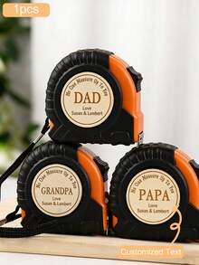 Personalized Measuring Tape With Loving Message, Ideal Gift For Father's Day, Husband, Him/Her, Family, Friends, Son, Daughter, Boyfriend, Dad, Mom, Girlfriend - Orange - View 13