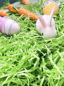 Easter Green Grass Green Raffia Grass, Easter Grass Basket Filler, Paper Shred, For Easter Basket Filler, Creative Eggs Decor, Gift Wrap, Crinkle & Filler Paper - Multicolor - View 9